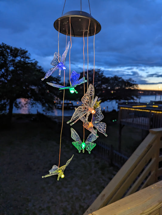 Solar Powered Butterfly Wind Chime Light - Experience True Serenity