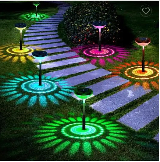 Solar Powered Path Lights Multicolor RGB - 2 Pack